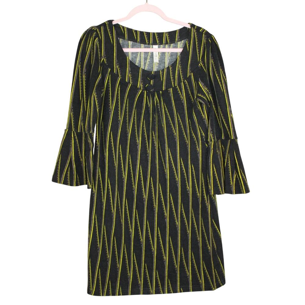 24seven Abstract Stripe Tunic Dress A-line Sheath Shift Mod GoGo Retro Hippie